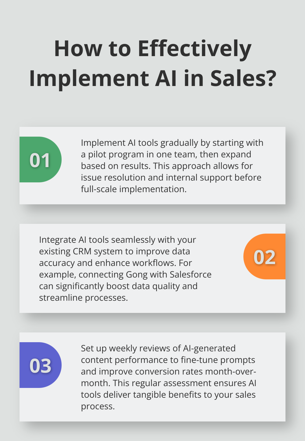 Infographic: How to Effectively Implement AI in Sales?