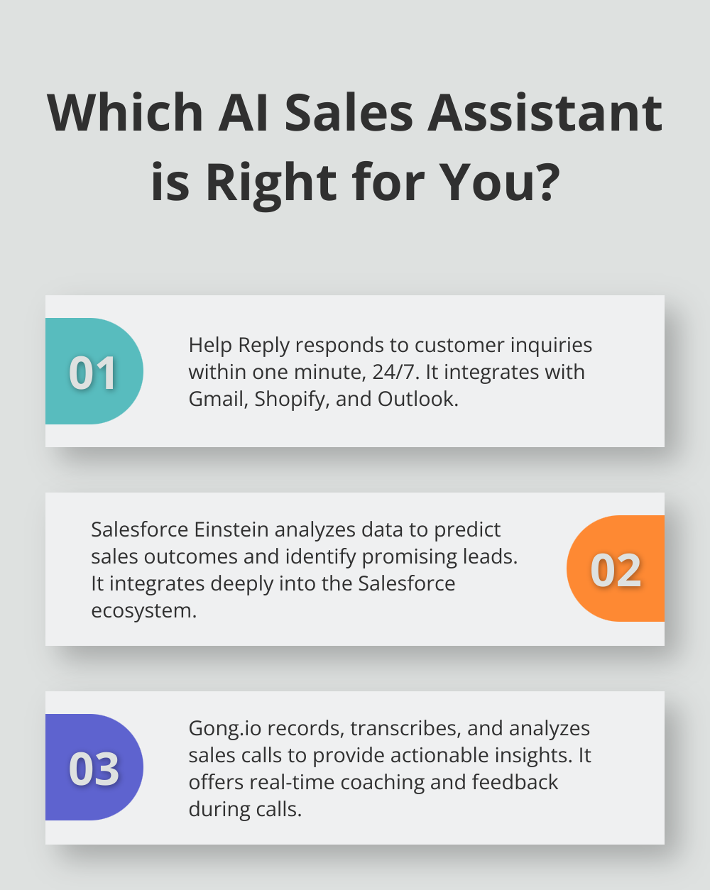 Infographic: Which AI Sales Assistant is Right for You?